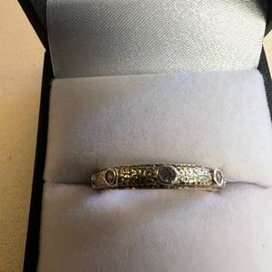 “Hidalgo” Gold Over Sterling Silver & CZ Eternity Band